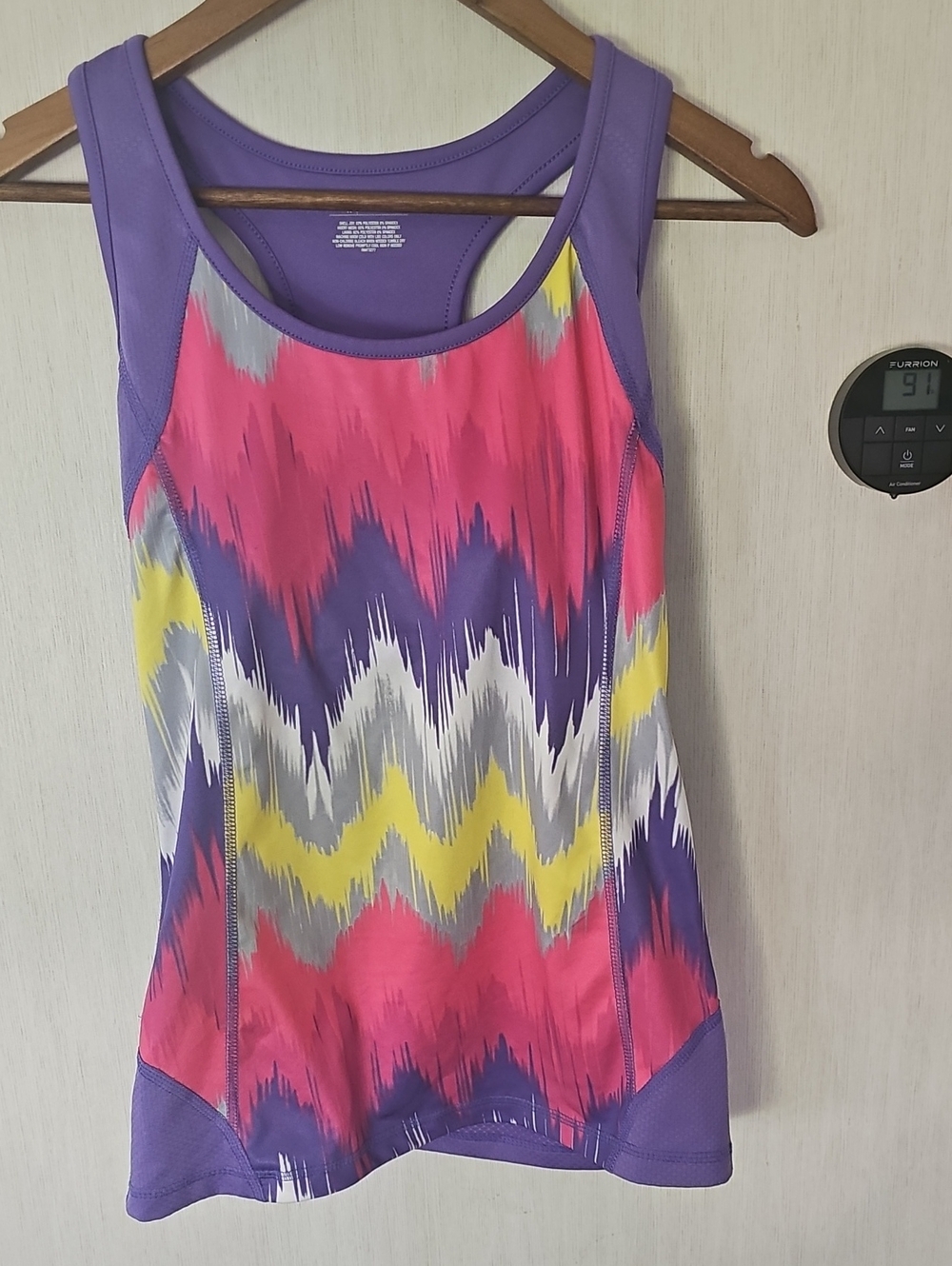 tek gear Pink Purple Yellow Zigzag Performance Tank